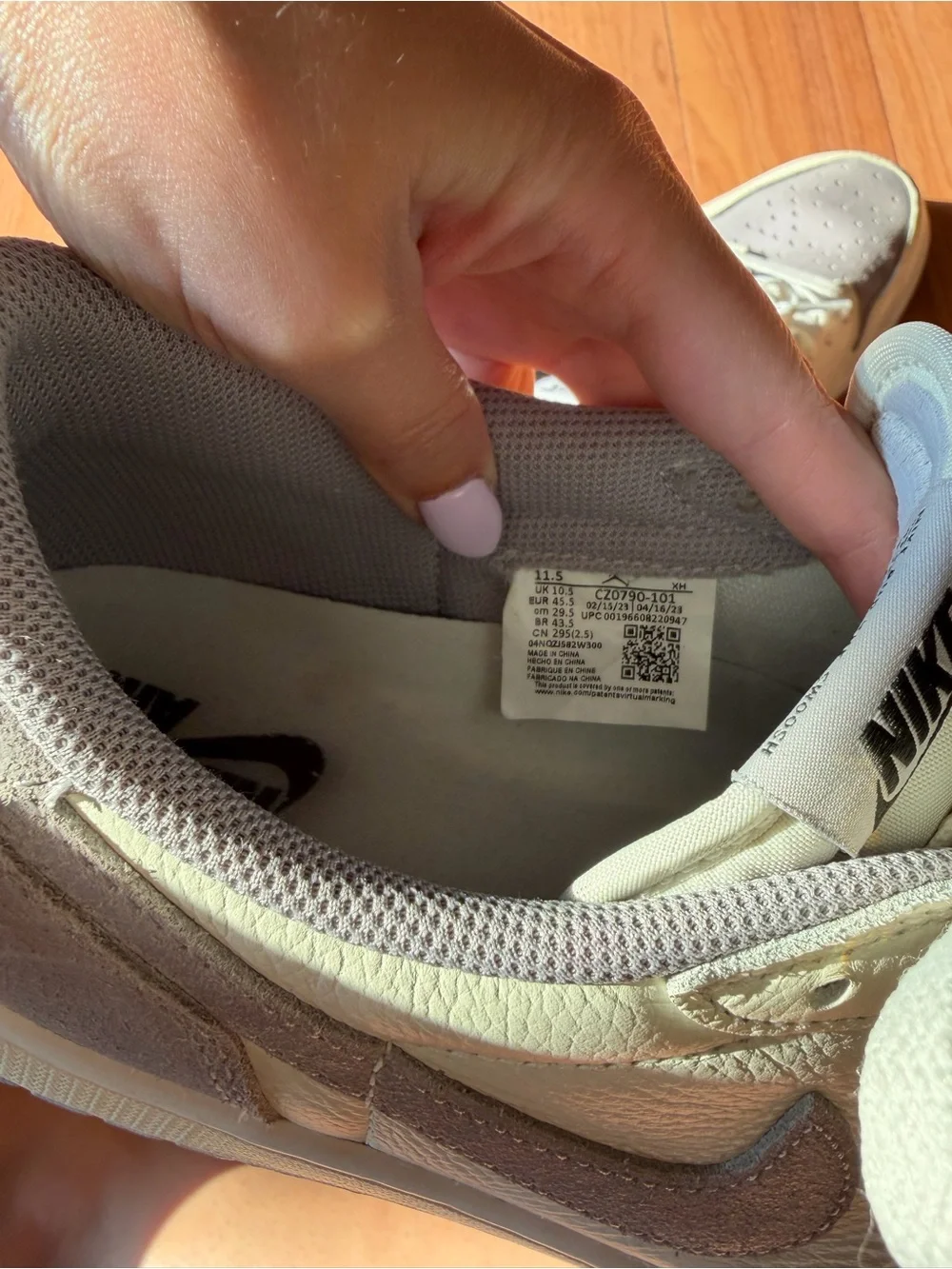 Nike Air Jordan 1 Low OG Atmosphere Grey Men’s 11.5
